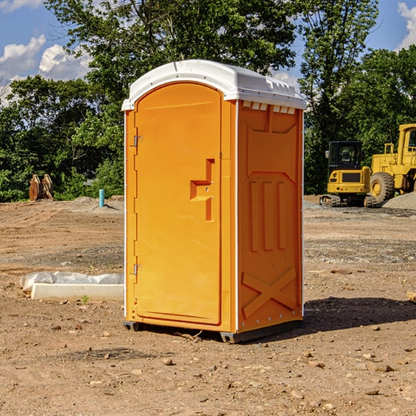 how often are the porta potties cleaned and serviced during a rental period in Louisa